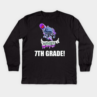 7TH Grade Jelly  - Basketball Player - Sports Athlete - Vector Graphic Art Design - Typographic Text Saying - Kids - Teens - AAU Student Kids Long Sleeve T-Shirt